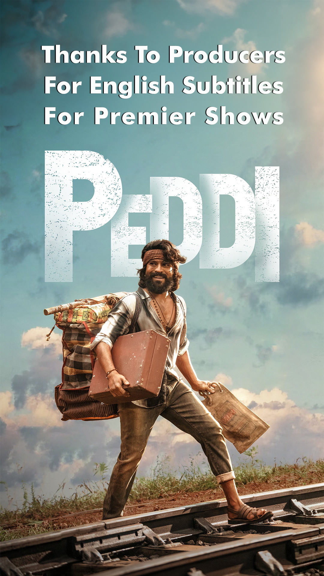 Peddi — English subtitles for premier shows at Victory Cinema